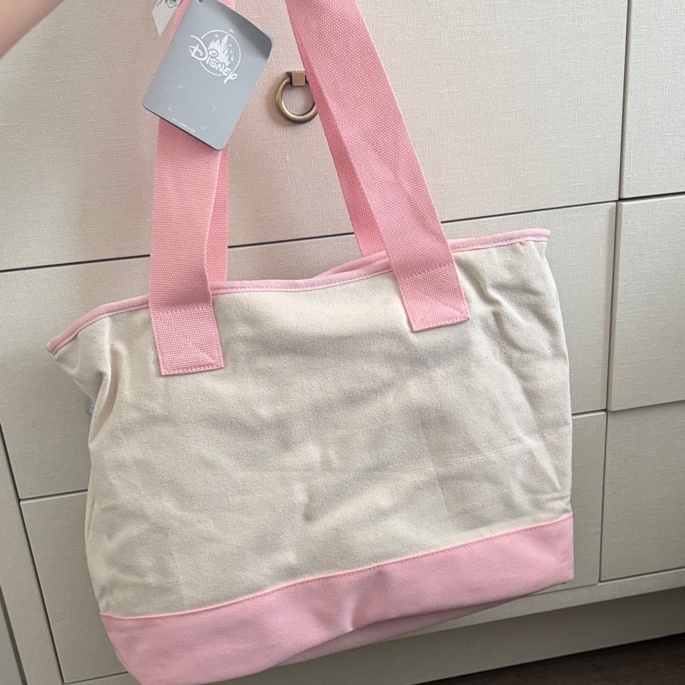 Disney Cream and Pink Mickey & Minnie Canvas Tote - Picture 5 of 10